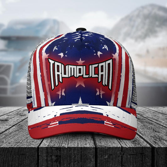 Trumplican Glow Print Trucker Cap-Freedom and Libertee
